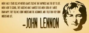 John Lennon Quote - Facebook Cover Photo by inkscapeX