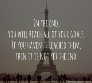In the end…
