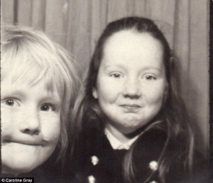 When they had a father: Caroline aged 5, left, and her sister Vicky ...