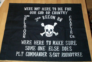 US Marine Corps Charlie Company , 3rd Platoon , 3rd Recon Unit Flag ...