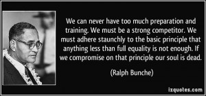 and training. We must be a strong competitor. We must adhere ...