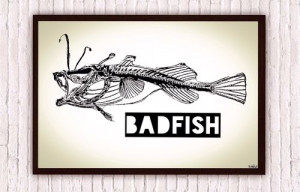 Angler Fish Skeleton // Sublime Badfish // Nautical Beachy Badass S...