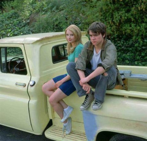 we were here in a yellow truck a road ahead of us and nothing but ...