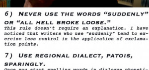 Elmore Leonard's Rules of Writing