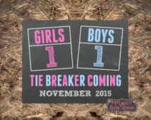 ... Tie Breaker Coming - Photo Prop - Digital Download / Chalkboard