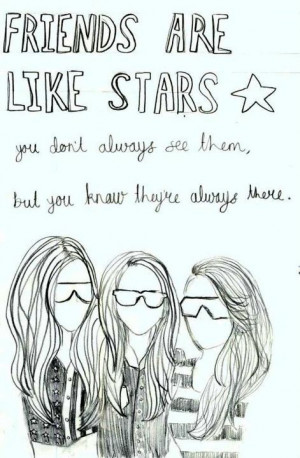 art, best friends, drawing, friends, girl, hair, klou, quote, quotes ...