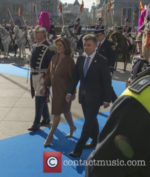 Juan Manuel Santos Colombia 39 s President Juan Manuel Santos arriving