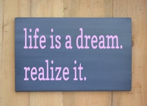 Dream Realize It Custom Wood Sign Inspirational Mother Teresa Quote ...