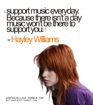 Support music everyday. Because there isn't a day music won't be there ...