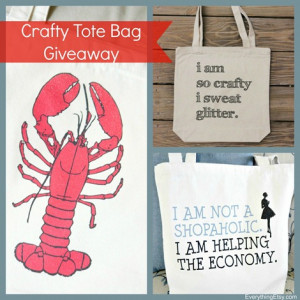 Crafty Tote Bag Giveaway from Handmade and Craft - @EverythingEtsy