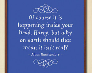 Harry Potter Quote Poster, Albus Du mbledore Quote, Movie Quote, Art ...
