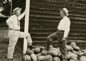 Dr. Hugh Hammond Bennett (left) and Mr. Roach Stewart of Duke Power ...