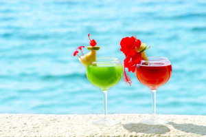 alcohol, beach, drinks, forever, friends, green, love, ocean, paradise ...