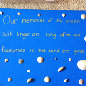 Quote with shells I got from the beach.