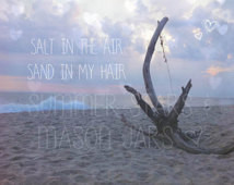 Landscape Photography Driftwood Was hed Ashore with Quote: Salt in the ...