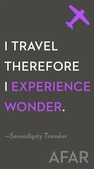 Experience wonder. #travel #quotes