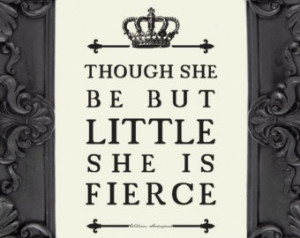 Shakespeare Quote : Girls Room Art //Unique Baby Gift