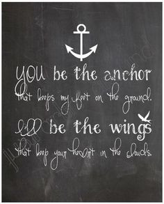 You be the Anchor Chalkboard Art Print 8x10 by JustArtinAround, $9.99 ...