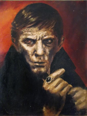 Jonathan Frid as Barnabas Collins from Dark Shadows Oil Painting by ...