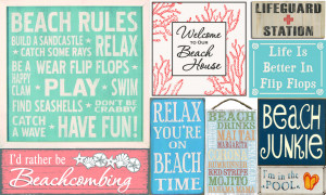 Beach and Coastal Wood Signs