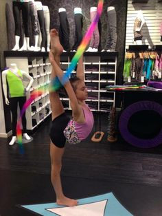 ... rhythmic gymnastics moves inside Park Royal ivivva (West Vancouver