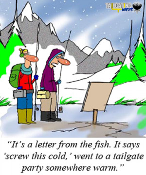 Funny Ice Fishing Cartoons Ice fishing tailgater