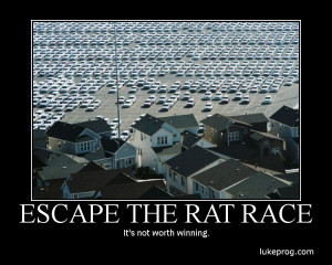 Motivational Wallpaper on Escape : Escape the rat race