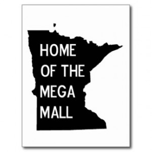 Home of the Mega Mall MN Silhouette Postcard