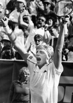 Boris Becker wins over John McEnroe