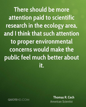 Thomas R. Cech Environmental Quotes