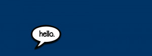 Facebook Cover - Facebook Header - Free - Hello, Blue, Dark Blue, Navy