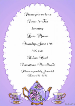 tea party invitation verses