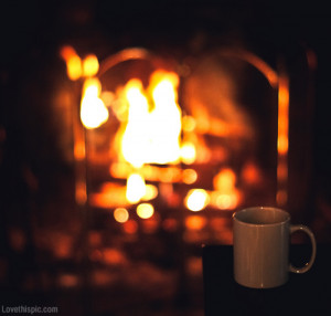 Warm cozy fire