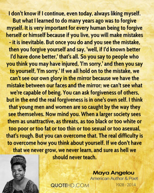 Maya Angelou Forgiveness Quotes