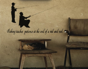 308-SPQ Fishing Quote-Vinyl Wall Decal-39X22 inches-sticker