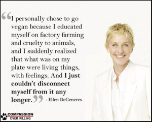 Ellen DeGeneres-vegetarian