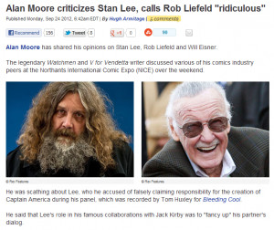 Alan Moore criticizes Stan Lee… | Kirby Dynamics