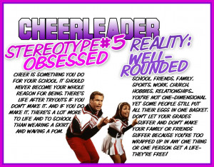 STEREOTYPE #5 CHEERLEADERS ARE OBSESSED WITH ALL THINGS CHEER