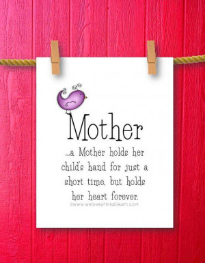 Mothers Day Gift for Mom Framed Quotes Print Quote Print, Printable ...