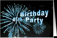 Happy 45th Birthday Party Invitation card - Product #551997
