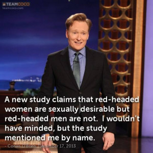Conan O’Brien Is Used As An Example Of An Unattractive Redhead