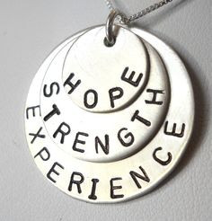 from etsy experience strength and hope necklace