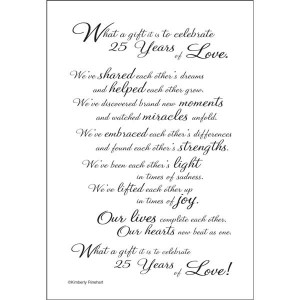 25th wedding anniversary poemsVERSE132 E 25th Anniversary Poem for a ...