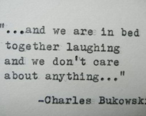 ... Quote Hand Typed Quote Made with Vintage Typewriter Bukowski Love