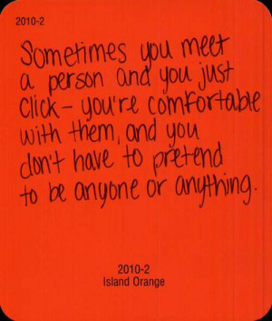 Sometimes You Just Click and Meet a Person You