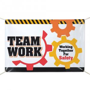 Home Safety Teamwork Working Together For Safety 6' x 4' Vinyl Banner