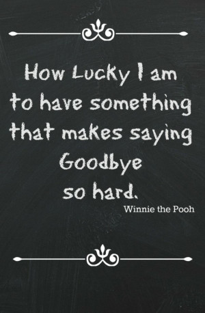 How Lucky I am Winnie the Pooh