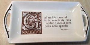 ... ROAD CERAMIC TRAY/CHANGE DISH W/ CLEVER SAYINGS, 4