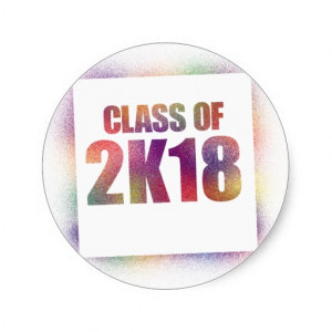 class of 2k18, class of 2018 sticker