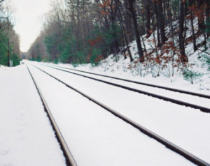 Walden railroad in winter - origina l photographic print, Walden Pond ...